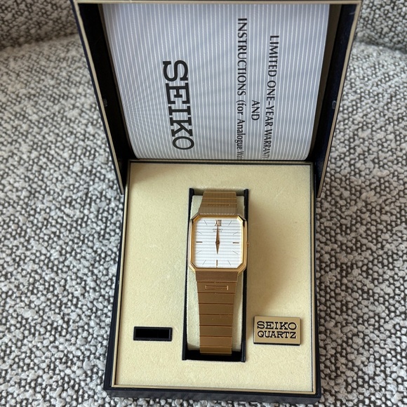 Seiko Two-Tone Watch with Silver Back